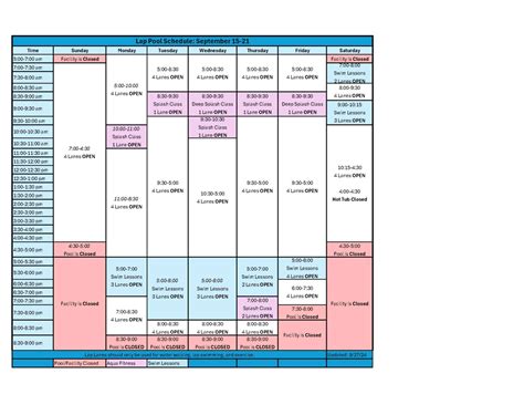 Trails Schedule | Open Gym, Family Swim Time, Special Events ...