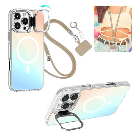 HASTHIP® Compatible with iPhone 16 Pro Phone Case with Nylon Lanyard f ...