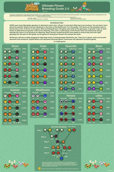 Flower Breeding Guide | Animal crossing, Animal crossing flowers guide, Animal crossing game