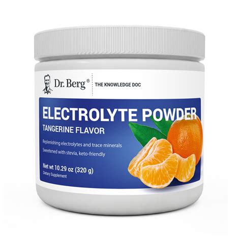 Dr. Berg Electrolyte Powder, Tangerine Flavor Hydration Powder - 50 ...