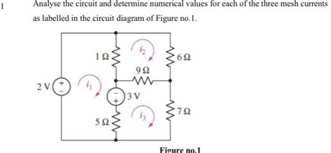 Analyse the circuit and determine numerical values for each of the ...