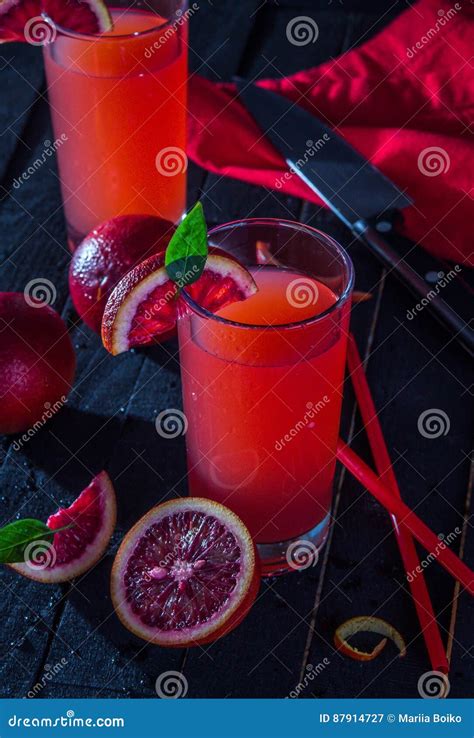 Homemade Blood Orange Juice Stock Image - Image of natural, oranges ...