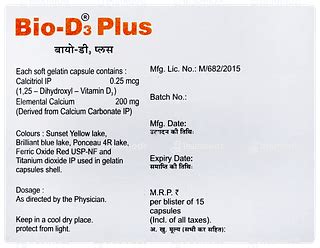 Bio D3 Plus Capsule: Uses, Side Effects, Price & Substitutes