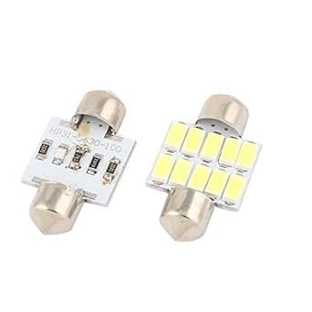 Alcoa Prime2 Pcs 5630 White 10 LED Festoon Dome Map Light 31mm DE3425 ...