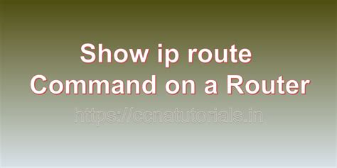 Image result for Route Command Syntax