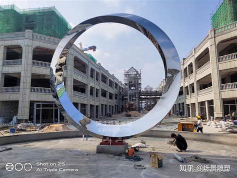 11米直径圆环不锈钢雕塑灯光效果_标志性城市景观雕塑|纯艺术|雕塑|不锈钢雕塑厂家 - 原创作品 - 站酷 (ZCOOL)