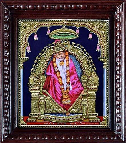 Decode Shirdi Sai Baba Tanjore Painting(30 * 24 inches) : Amazon.in ...