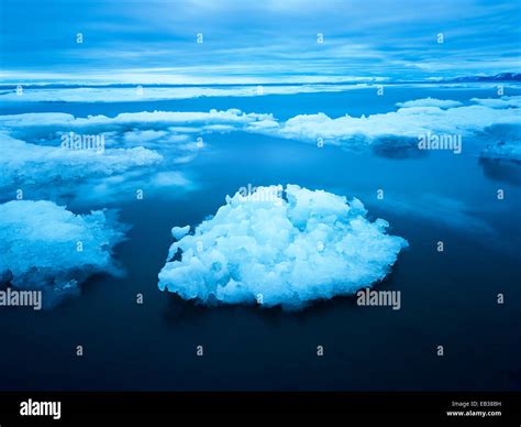 Ice floes, Spitsbergen Island, Svalbard Archipelago, Svalbard and Jan ...