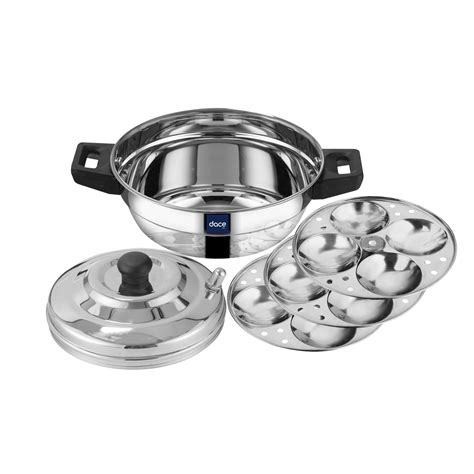 DACE Lite 3 Plate Ss Idli Cooker With Whistle Indicator | Idli Cooker ...