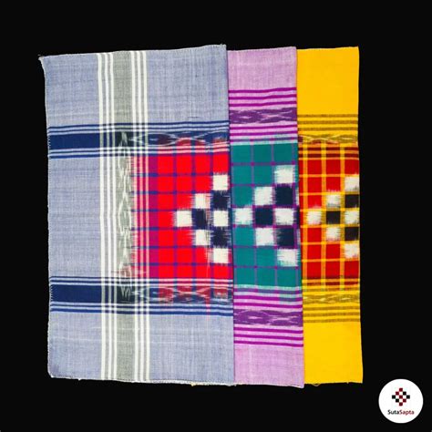 Sambalpuri Handkerchiefs 3-Piece Pasapalli Rumal Set
