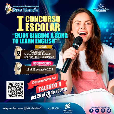 I CONCURSO ESCOLAR “ENJOY SINSING A SONG TO LEARN ENGLISH” – UGEL San Roman