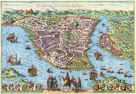 Map of Constantinople 1572 (Istanbul)