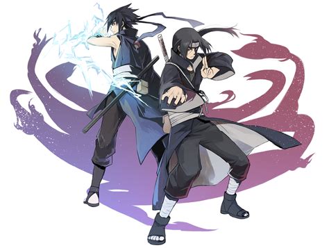 粉笔画——火影忍者 宇智波佐助Uchiha Sasuke&宇智波鼬Uchiha Itachi|插画|插画习作|花妍愀雨 - 原创作品 - 站酷 ...