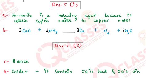 (i) (a) Ranjana wants to prove that ammonia is a reducing agent. To ...