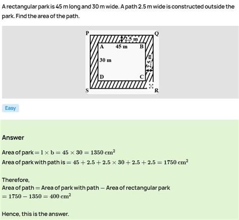 بك• A path 2.5mwide is to beconstructed outside arectanglear part of ...