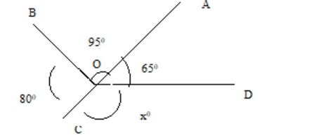 In the given below figure rays OA,OB,OC and OD intersect at a point ...