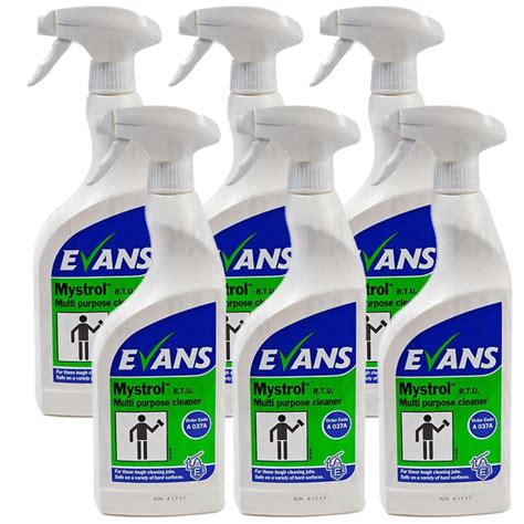 Buy 6 x Evans Vanodine Mystrol Heavy Duty All-Purpose Cleaner ...