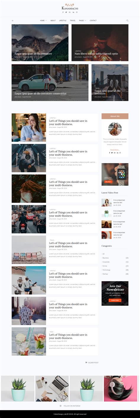 Blog Design HTML Template 的图像结果