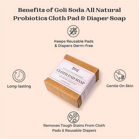 Buy Goli Soda All Natural Probiotics Cloth Pad Diaper Soap — Vanity Wagon