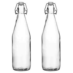 Zylam Glass Water Bottle, 1000ml, Set of 2 : Amazon.in: Home & Kitchen