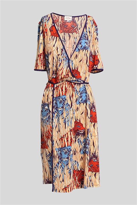 Buy Wrap Tiger Dress | Leona Edmiston | GlamCorner