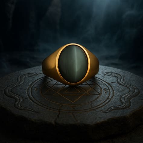 Cat’s Eye (Lehsunia) Adjustable Panchdhatu Ring for Protection, Focus ...