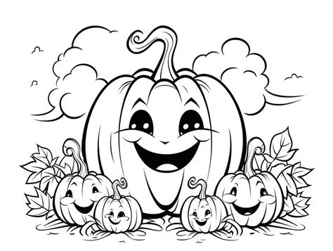 Pumpkin Patch Coloring Page - Coloring Page