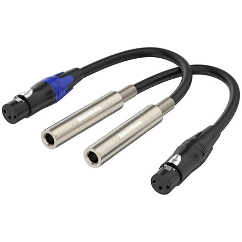 Amazon.com: Smithok 2 Pack XLR to 1/4" Cable,Balanced 3 Pin XLR Female to 1/4 Quarter inch TRS 6 ...
