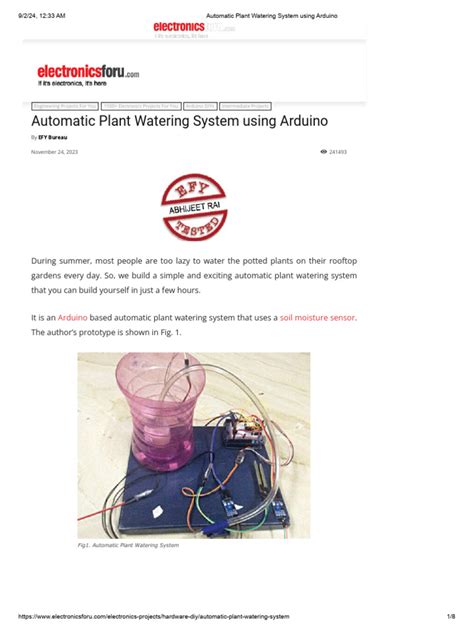Image result for Automatic Plant Watering System Using Arduino