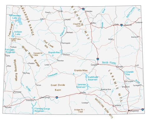 Free Wyoming Map With Cities And The Top 20 Cities In Wyoming