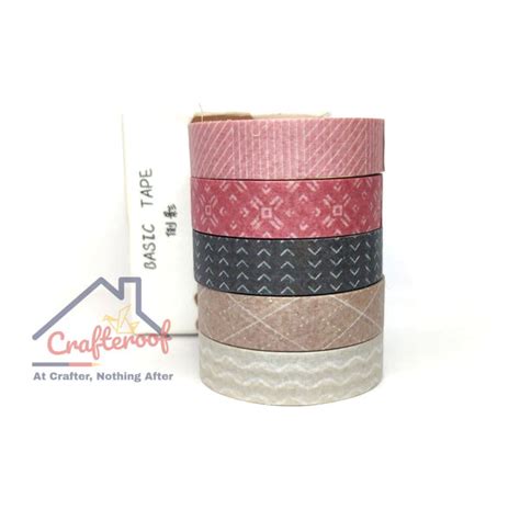 Designer Basic Washi tapes #5 – 5tapes/set – Crafteroof