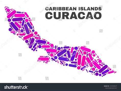 Mosaic Curacao Island Map Isolated On: เวกเตอร์สต็อก (ปลอดค่าลิขสิทธิ์ ...