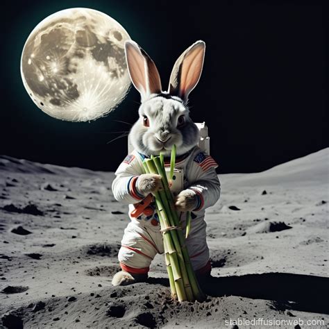 rabbit on moon Prompts | Stable Diffusion Online