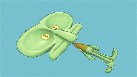 Squidward flat face - Download Free 3D model by Kyyy_24 ...