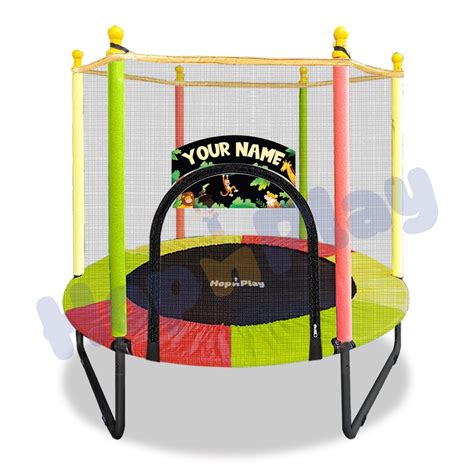 Hop N Play 55-Inch Round Jumping Trampoline for Kids with Full Safety ...