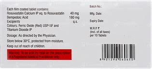 Rosuvas B 40 Tablet 10 - Uses, Side Effects, Dosage, Price | Truemeds