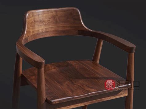 新中式圈椅胡桃实木休闲椅酒店会所专用茶椅书椅别墅客厅家具定制-美间设计