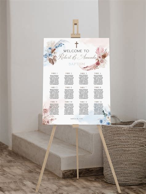Baptism Seating Chart Template Free Printable - Printables Templates Free