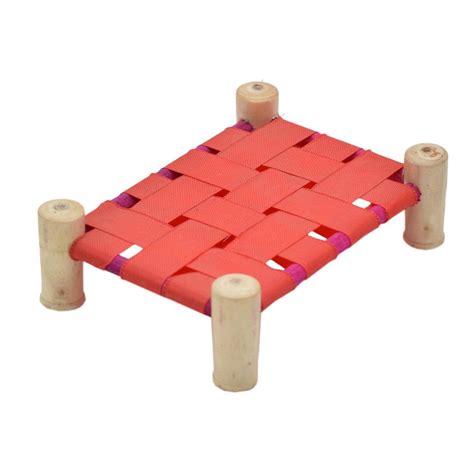 Buy Urvi Creations Wood Laddu/Bal Gopal Khat (Red) Online at Low Prices ...