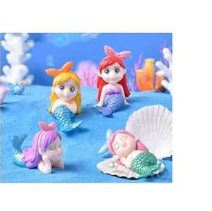 S.Han Cake Topper Miniature Mermaid Doll Figurines for Fairy Garden ...