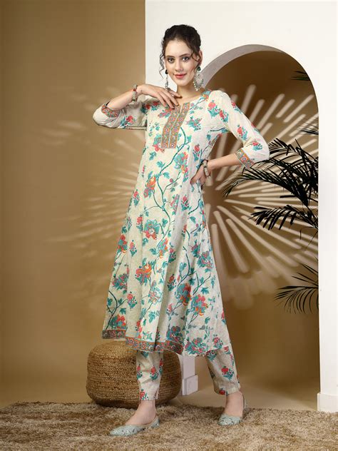 Off White Printed Cotton Kurta Suit Set – Gulmohar Jaipur