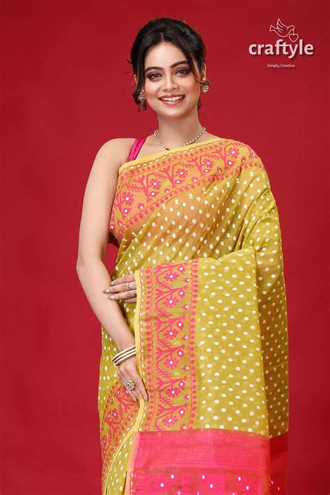 Jamdani Sarees Handloom Jamdani Sari Collection – Craftyle
