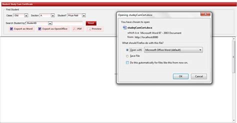 Exporting Reports - SchoolAdmin - MarvelSoft - Administration Simplified