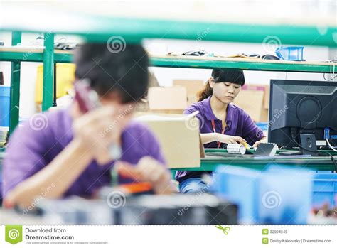 Female Chinese Worker in Factory Stock Image - Image of china ...