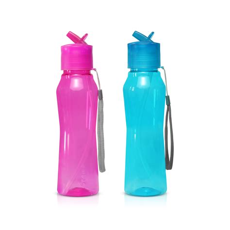 Amor Sipper Cap Plastic Kids Bottle 500ml (0.5L) – Pack of 2 | BPA-Free, Leak-Proof, Lightweight ...