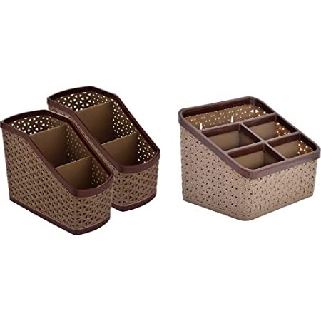 Kuber Industries Plastic 2 Pieces Multi-Purpose Compact Desk Storage ...