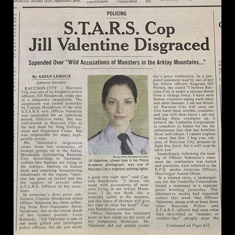 A Newspaper Prop From Resident Evil: Apocalypse : r/residentevil