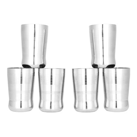 Buy AMW Stainless Steel water glass set of 6 Online at Low Prices in ...