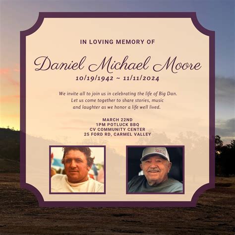 Big Dans Celebration of Life at Carmel Valley Community Youth Center on ...