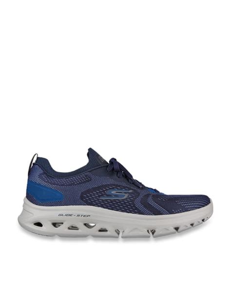 Skechers Mens GO RUN GLIDE-STEP FLEX-RADAR Navy Running Shoes - Price ...
